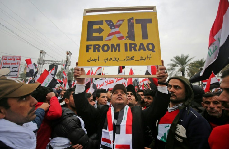 Supporters of Iraqi cleric Moqtada Sadr held a massive separate march in Baghdad on Friday to demand that US troops leave Iraq