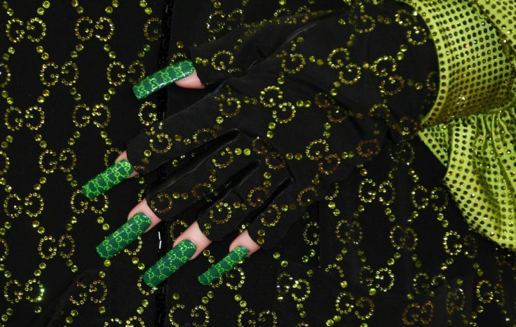 US singer-songwriter Billie Eilish's nails matched her custom Gucci ensemble
