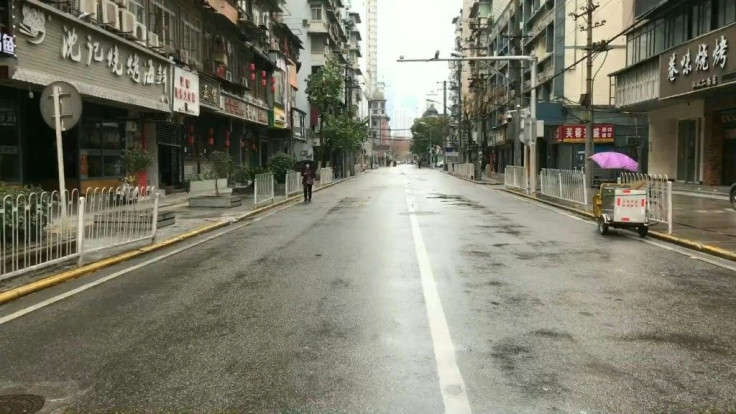 The normally bustling streets of Wuhan are deserted