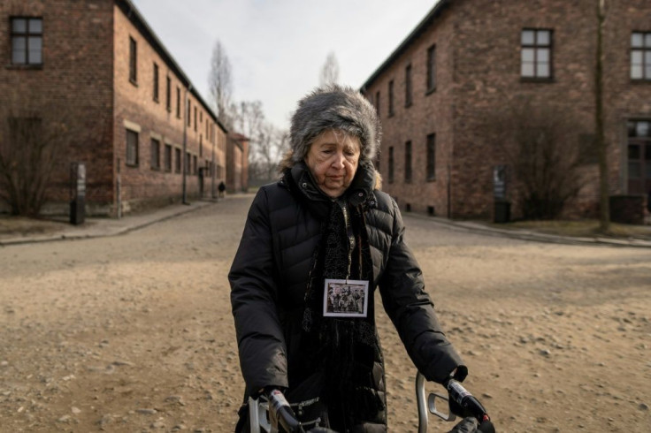 Miriam Friedman Ziegler, a Holocaust survivor and former prisoner of Nazi death camp Auschwitz-Birkenau, visits Oswiecim in Poland to mark the 75th anniversary of its liberation