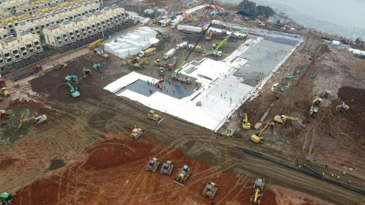 Aerial images show Chinese authorities racing to build a 1000-bed hospital in Wuhan, as the country battles to contain a deadly viral epidemicCOMPLETES VIDI1OF5MW_EN