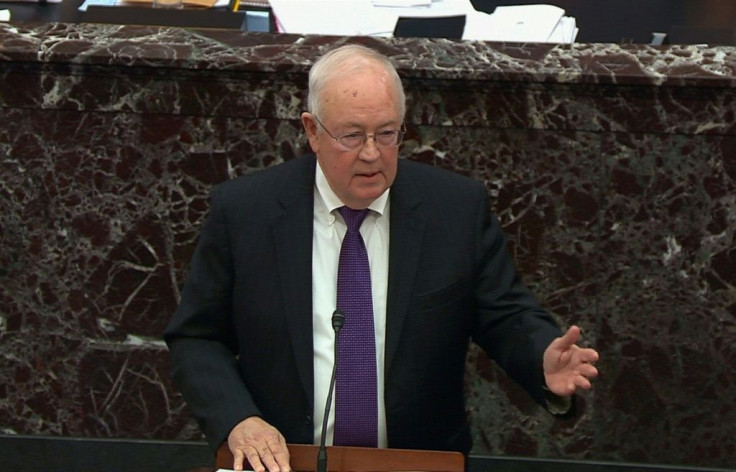 Ken Starr, whose investigation led to the impeachment of president Bill Clinton, defends President Donald Trump at his Senate impeachment trial
