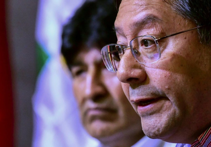 Bolivia's MAS party candidate Luis Arce (R) told a news conference in Buenos Aires Arce, the candidate for Morales's Movement for Socialism party, said he would return to Bolivia from exile in Mexico to begin campaigning