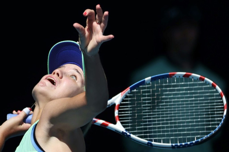 Sofia Kenin of the United States was contesting a Grand Slam quarter-final for the first time