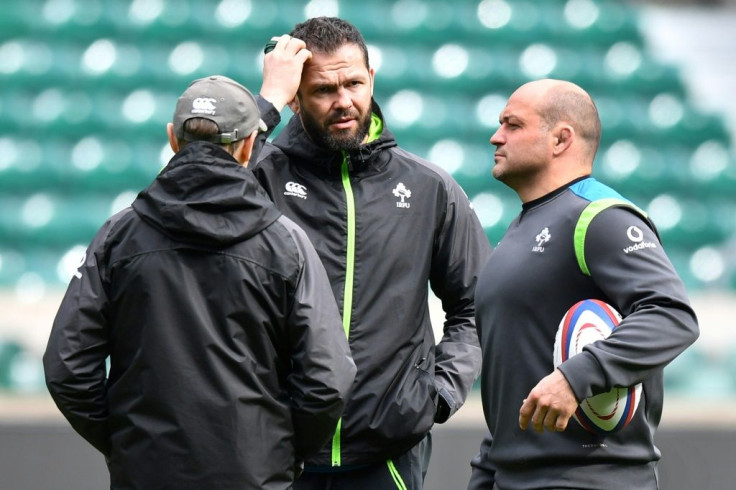 Can new Ireland coach Andy Farrell, (C) who was deputy to Joe Schmidt, (L), revive an Ireland side still hurting from the pain of a World Cup?