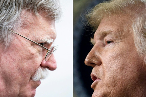 Former national security advisor John Bolton (l) says   President Donald Trump wanted to freeze military aid to Ukrain until Kiev opened an investigation into Joe Biden, the frontrunner for the Democratic presidential nomination