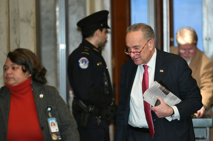 Chuck Schumer, seen here arriving at the Capitol during the impeachment trial of President Donald Trump,is the top Democrat in the Senate