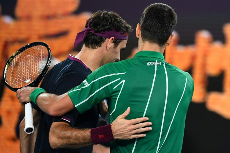 Roger Federer (L) lost to Novak Djokovic in the Australian Open semi-finals