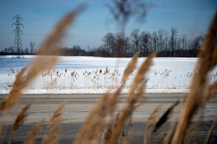 A view of the road in Ashtabula, Ohio, a stop on a road trip from Washington to Iowa