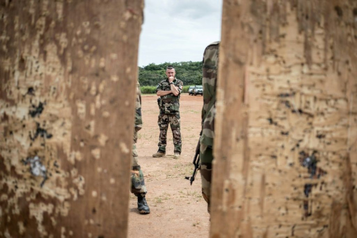 A French soldier participates in a European training mission in the Central African Republic in August 2019