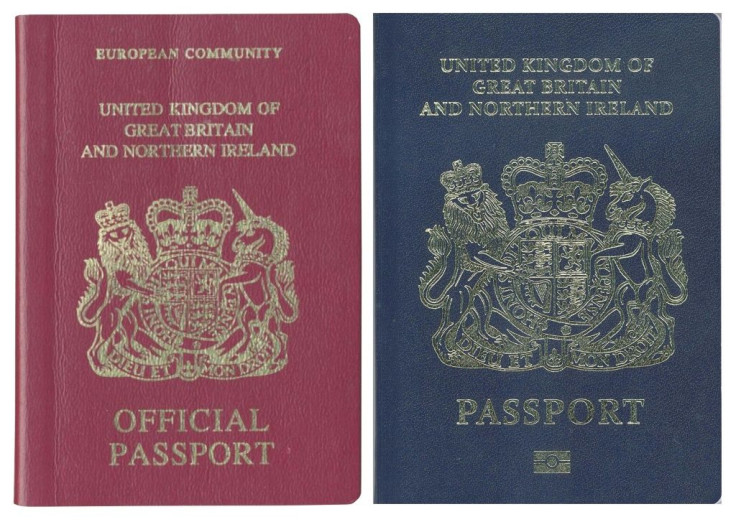 Britain will return to a blue and gold passport design after the country leaves the European Union