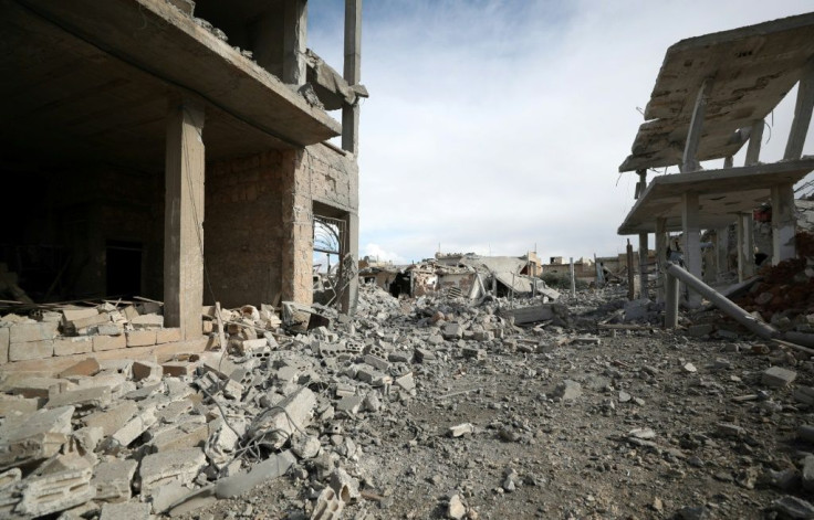 Many of Saraqeb's homes have been levelled by air strikes