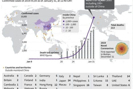 The global spread of the coronavirus