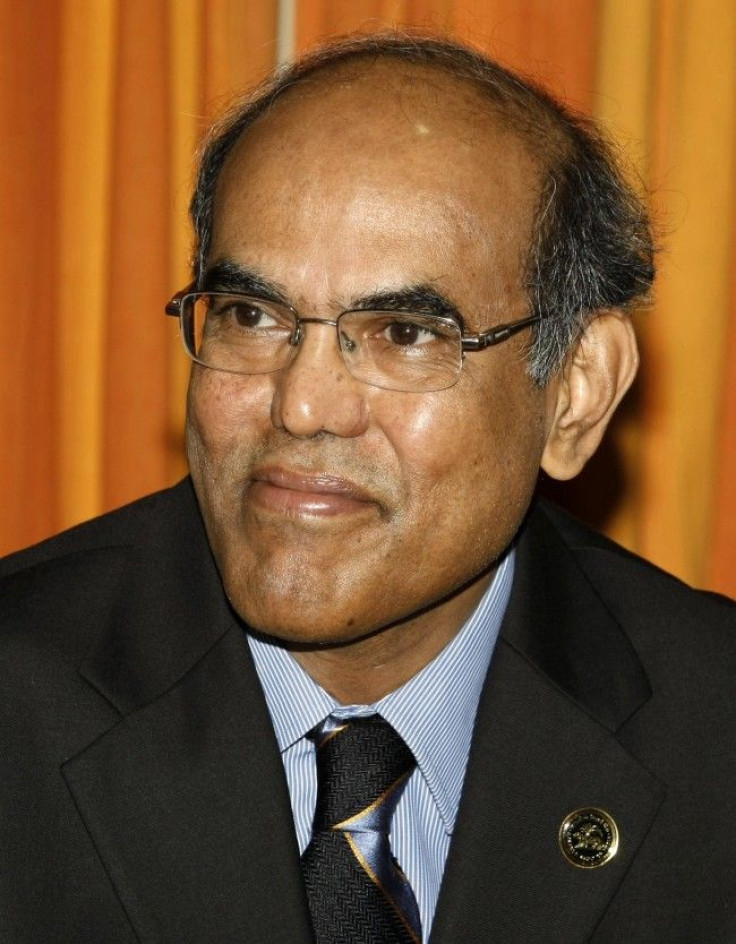 RBI Governor Subbarao attends a meeting with bankers in Mumbai