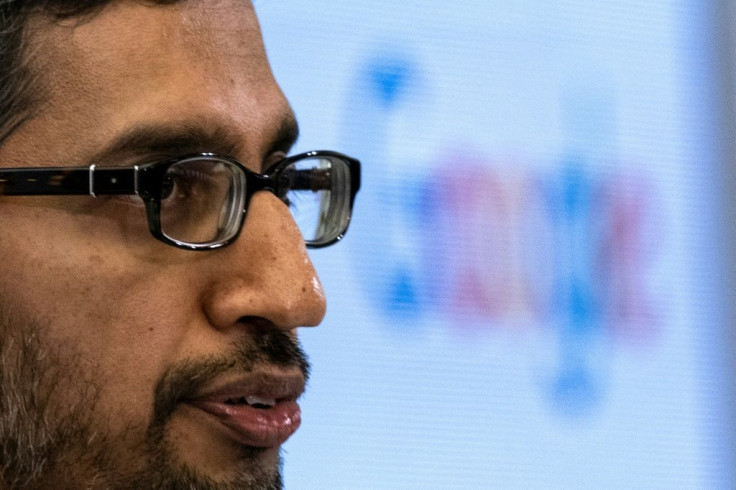 Alphabet CE Sundar Pichai is seen at a conference in Brussels on January 20, 2020