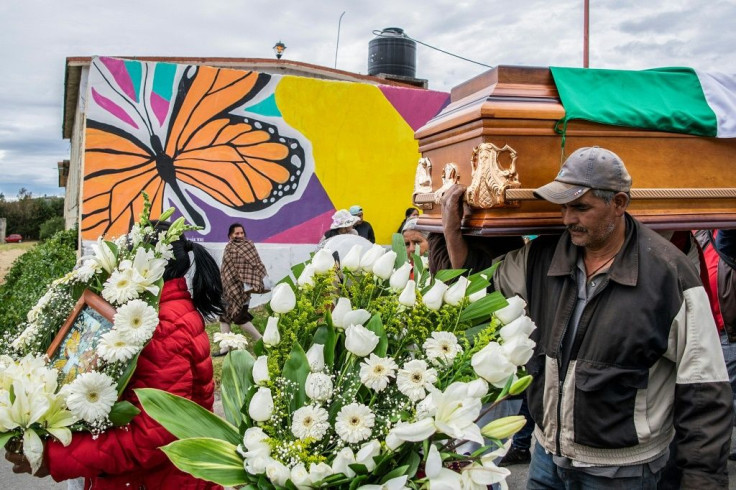 Two Mexican environmentalists, known for their work protecting monarch butterflies, have been found dead in the western state of Michoacan less than a week apart; here is the funeral procession of one of them, Homero Gomez, on January 30, 2019