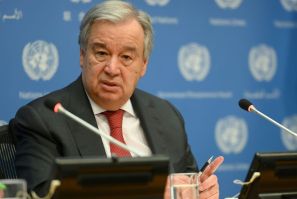 UN Secretary General Antonio Guterres supports a two-state peace plan for Israel and the Palestinians based on UN resolutions