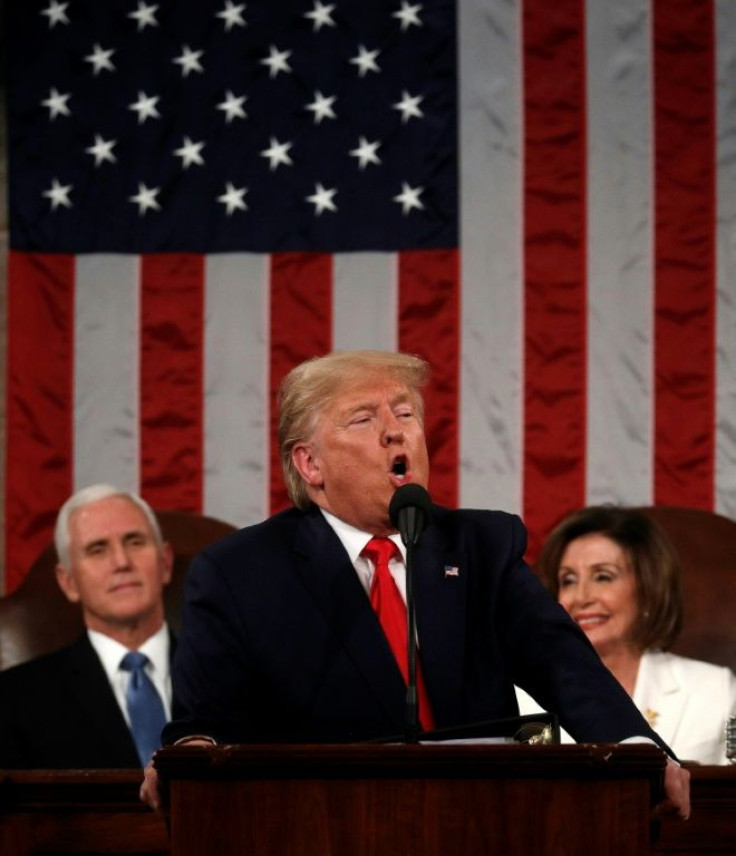 US President Donald Trump delivers his State of the Union address