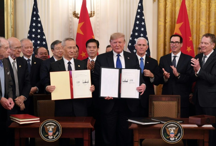 The US and China signed a "phase one" trade agreement in January that eased trade tensions but left most tariffs in place