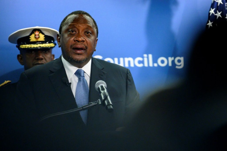 Kenyan President Uhuru Kenyatta speaks at the Atlantic Council in Washington