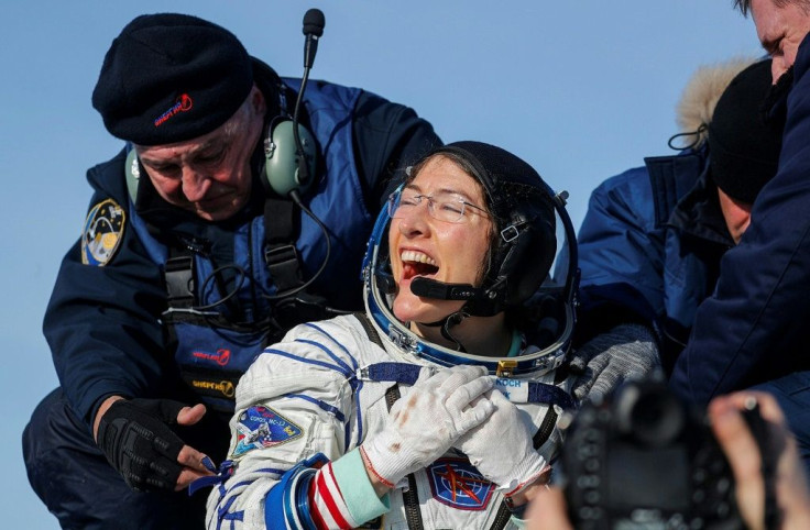 NASA astronaut Christina Koch landed on the Kazakh stepe after 328 days in space