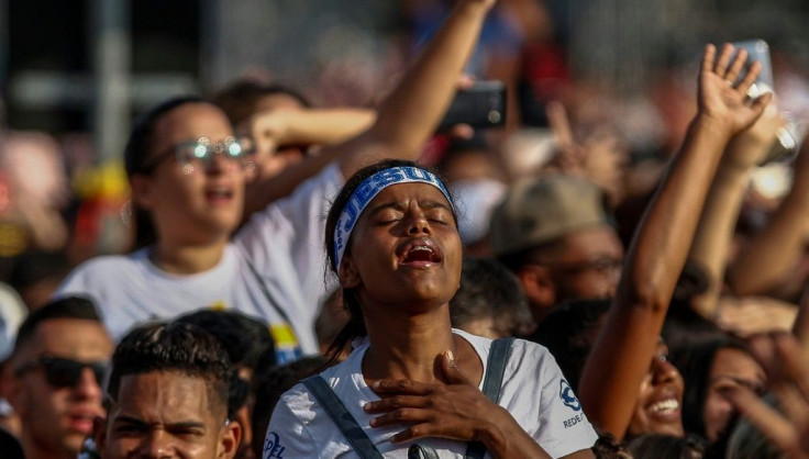 President Bolsonaro has strong support from Brazil's Evagelical community such as these at the June 2019 "March for Jesus" in Sao Paulo