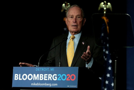 Democratic presidential candidate Michael Bloomberg speaks at a campaign stop Detroit, Michigan