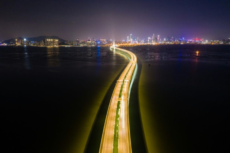 The Shenzhen Bay Bridge links Hong Kong with mainland China
