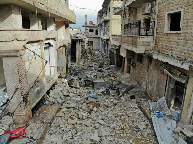 The government's offensive has left whole swathes of Idlib province's towns bombed out and deserted