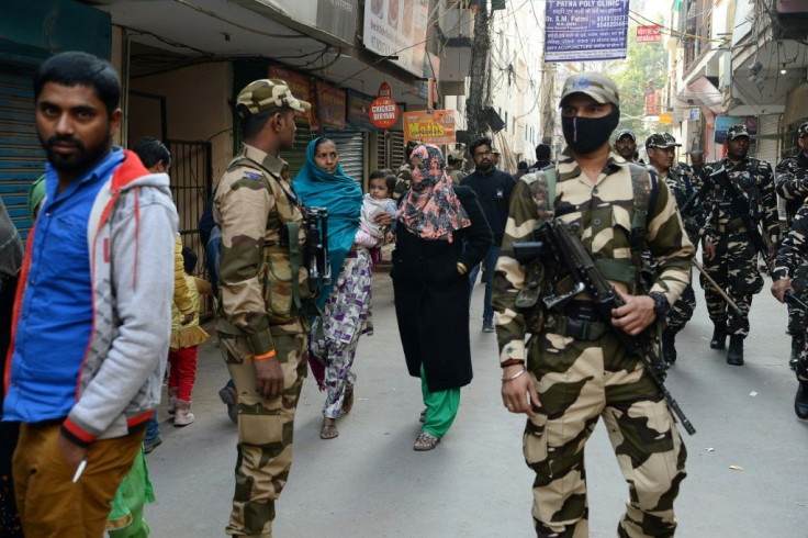 Thousands of extra security officers were on duty for the Legislative Assembly elections in New Delhi on February 8