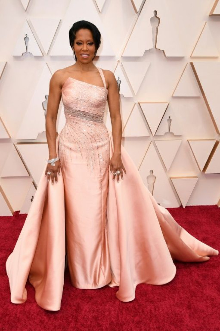 Oscar winner Regina King stunned the red carpet in a blush Versace gown
