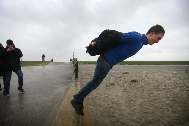 Storm Ciara has brought hurricane-force winds and torrential rain, causing transport disruption across northern Europe