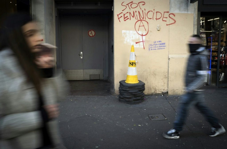 Grafitti and makeshift posters denouncing violence against women have sprung up all over Paris
