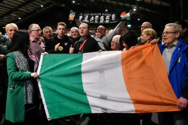 Sinn Fein supporters celebrated the party's success in Ireland's weekend election