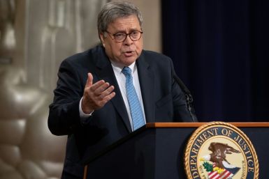 US Attorney General William Barr, pictured in 2019, said the hack was aÂ "deliberate and sweepingÂ intrusion" into Americans' private lives