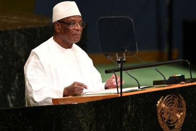 Malian President Ibrahim Boubacar for the first time said his government had been in contact with jihadist rebels (file picture)