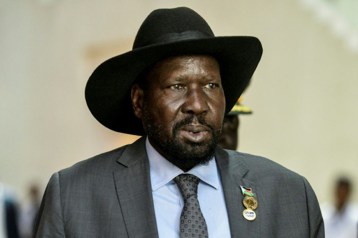 South Sudan's President Salva Kiir, pictured, met with his rival, rebel leader Riek Machar, at the AU summit