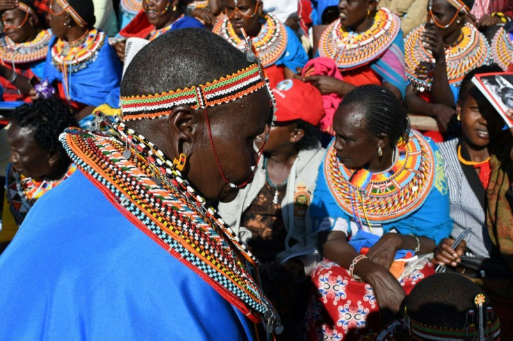 Women from Maralal in northern Kenya attended the funeral