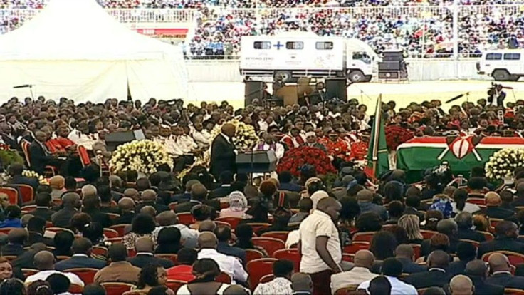 Thousands of Kenyans gathered for Moi's funeral