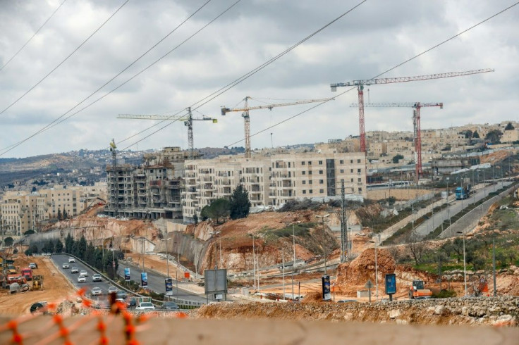 A view of ongoing construction work at Ramat Shlomo, a Jewish settlement in the Israeli-annexed eastern sector of Jerusalem