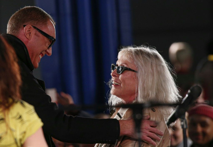 Coach's Creative Director, Stuart Vevers and Debbie Harry attend the runway for Coach 1941 fashion show during New York Fashion Week at Spring Studios on February 11, 2020
