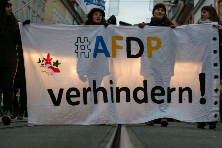 The far-right AfD party have met opposition in Erfurt but its influence is increasing