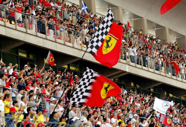 Formula One fans attend the China Grand Prix at the Shanghai International Circuit