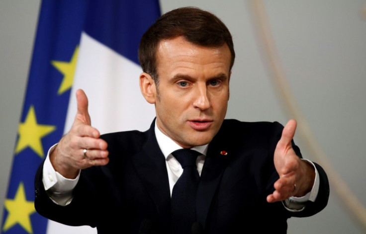 French president Emmanuel Macron (pictured February 11, 2020) came to the defense of a teenager who has received a slew of death threats for calling Islam "a shitty religion"