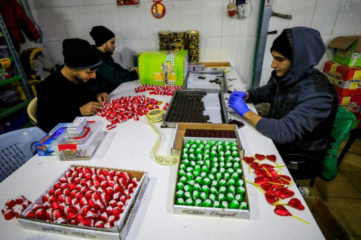 The raw ingredients for the factory's products come mostly from abroad, shipped to the Israeli port of Ashdod and then trucked into the Gaza Strip, which is under an Israeli blockade
