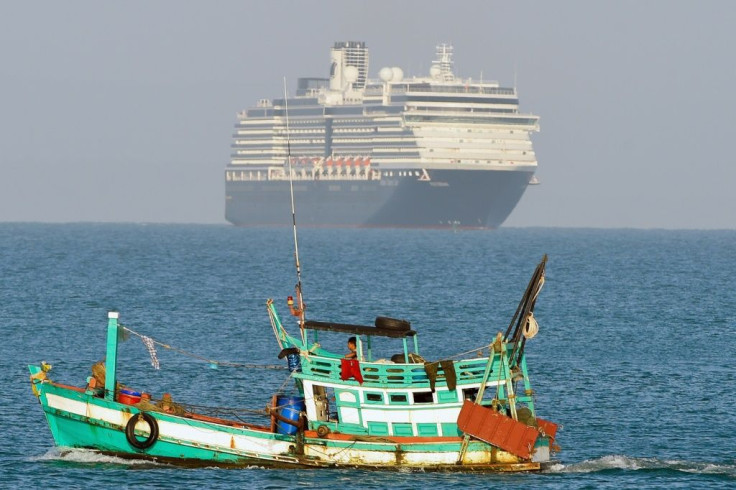 The Westerdam approaches Sihanoukville, where it is expected to dock
