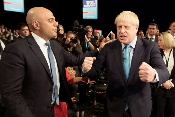Javid's (L) resignation  is a major upset at a turbulent time for Britain
