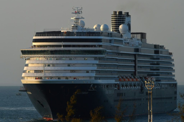 The Westerdam cruise ship arrives at the port in Sihanoukville