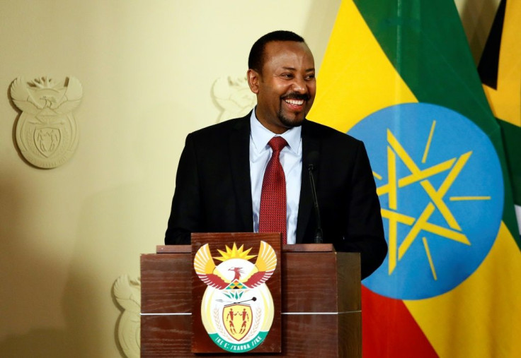 Ethiopian Prime Minister Abiy Ahmed, who won the Nobel Peace Prize for his democratic reforms and reconciliation with Eritrea, speaks on a visit to South Africa in January 2020