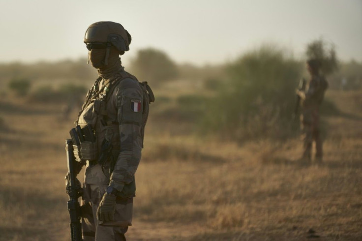 Soldiers from the French Army in the Sahel monitor a rural area in northern Burkina Faso in November 2019